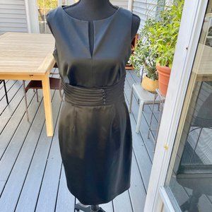 Kay Unger black satin cocktail dress size 8